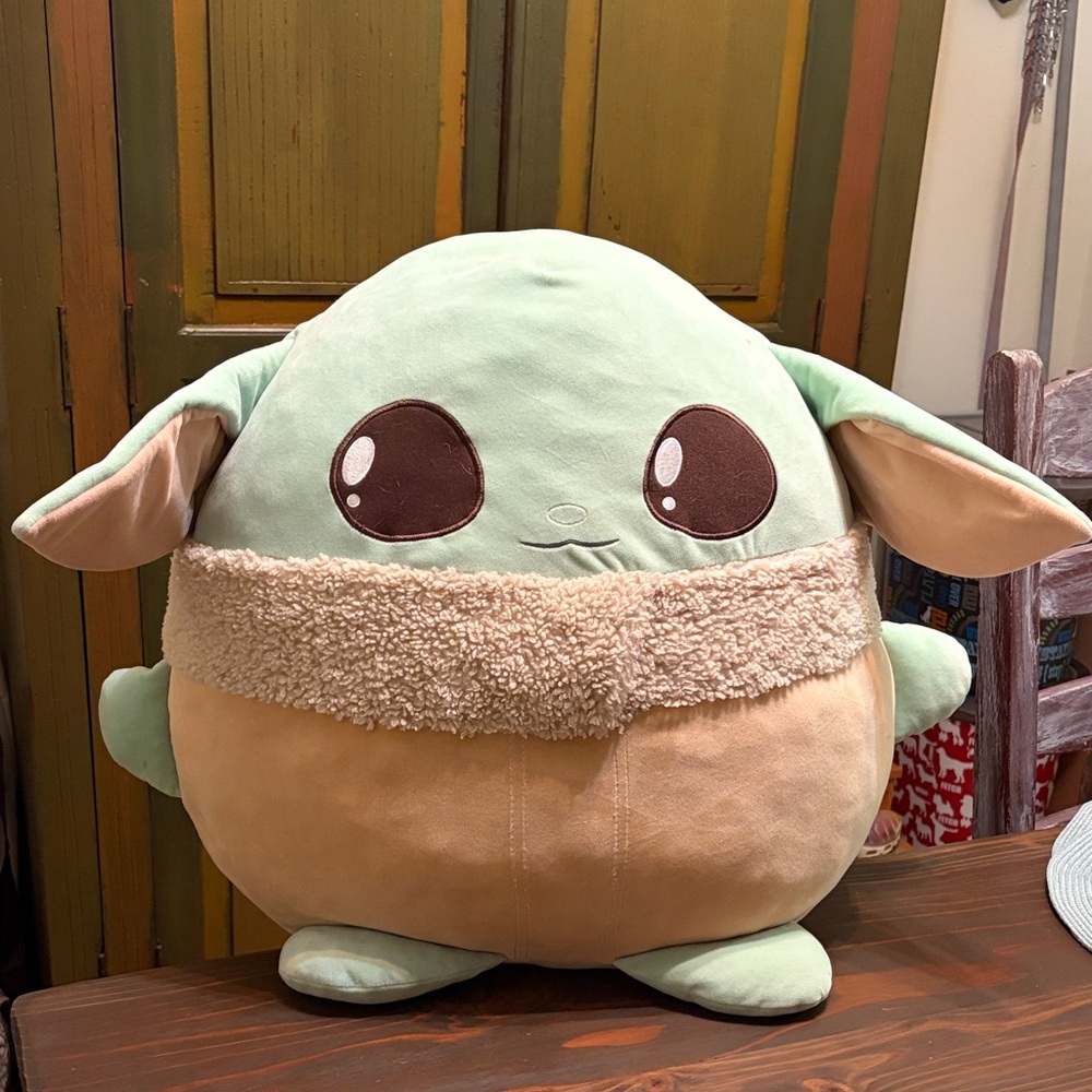 Plush Green and Tan grogu 20” tall squishmallow Character Stuffed Toy
